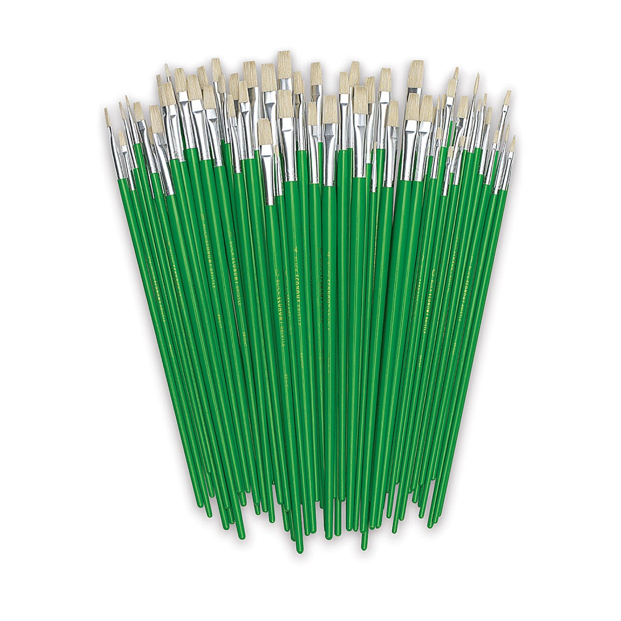 Blick Economy White Bristle Brush Class Pack - Bright, Classpack of 72